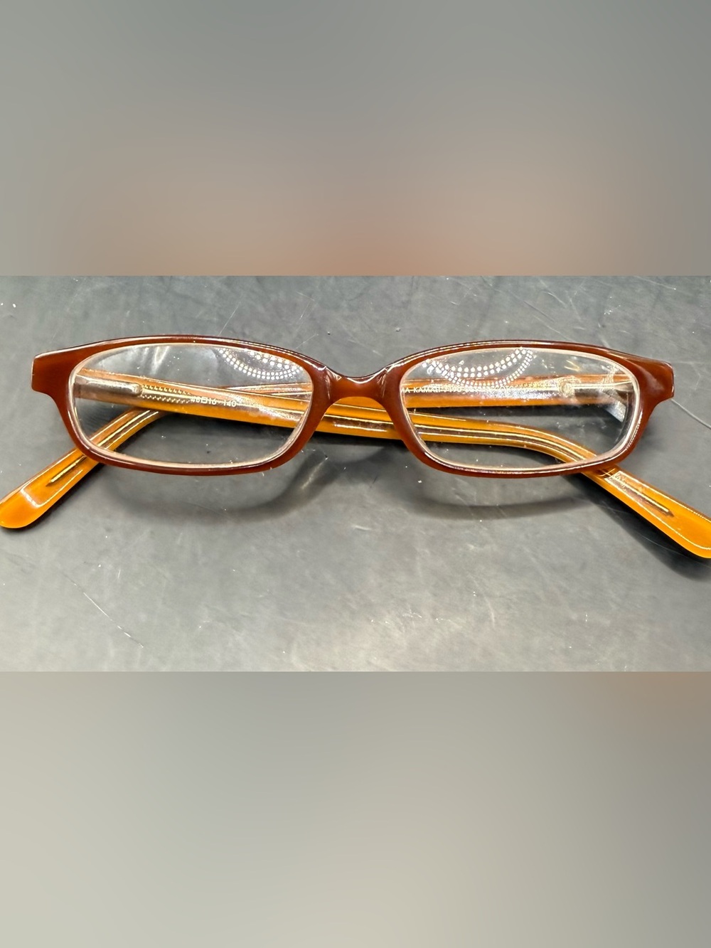 Vintage Norma Kamali 7190 Eyeglasses Frames - Butterscotch Amber Brown 48-16-140